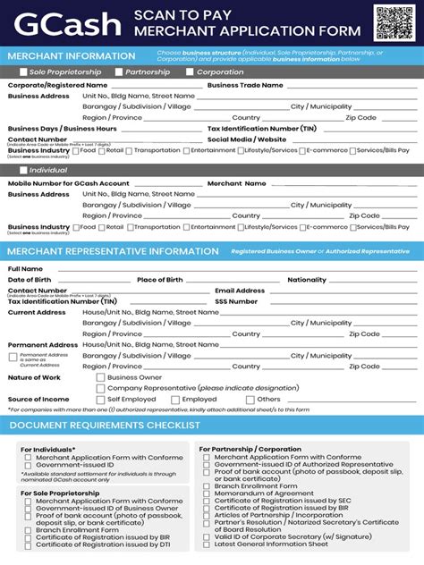gcash merchant application|gcash form.